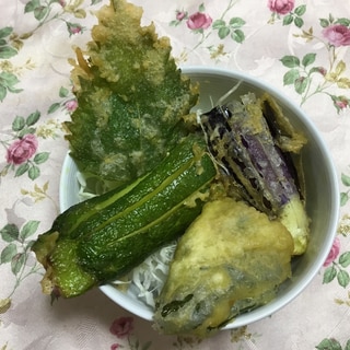 夏野菜たっぷりの天丼